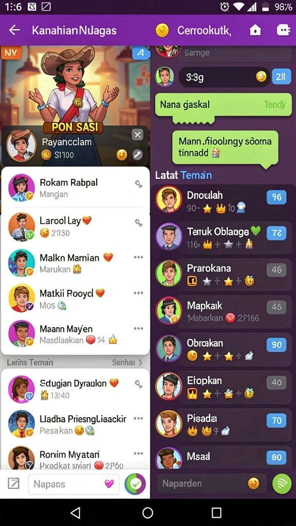 laba777 - Screenshot menampilkan karakter unik dalam game.