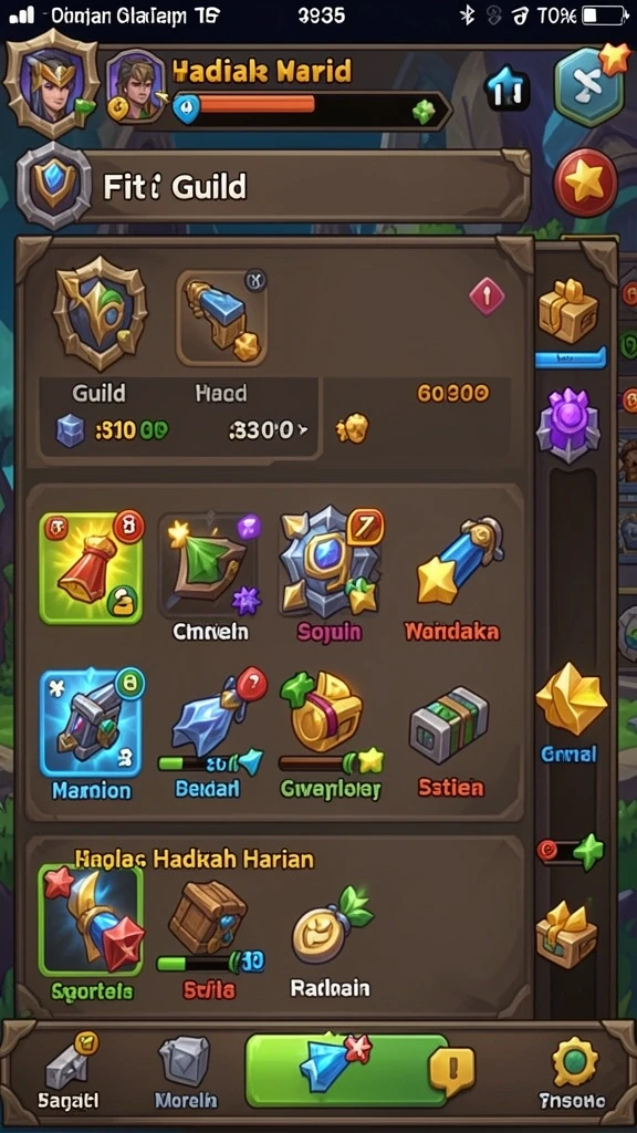 ocatoto - Screenshot menu bermain dengan berbagai pilihan karakter.