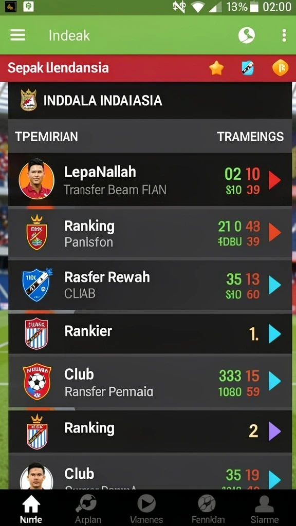 tv888 - Tampilan antarmuka yang menarik dan modern.